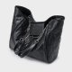 Black Soft Tote Bag Tote Shoulder Bucket Hundred Bags Large Capacity Shopping Bag
